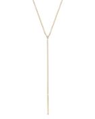 Zoe Chicco 14k Yellow Gold Two Bar Diamond Lariat Necklace, 16