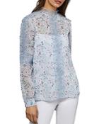 Ted Baker Javiera Lace-trimmed Floral Top