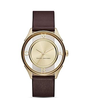 Marc Jacobs Tether Leather Strap Watch, 36mm