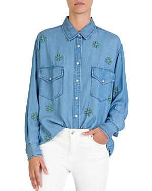 The Kooples Beaded-floral Shirt