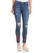 Aqua Embroidered Distressed Skinny Jeans - 100% Exclusive