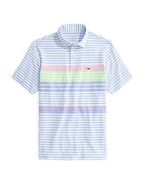 Vineyard Vines Sankaty Stretch Engineered Stripe Classic Fit Performance Polo Shirt