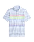 Vineyard Vines Sankaty Stretch Engineered Stripe Classic Fit Performance Polo Shirt