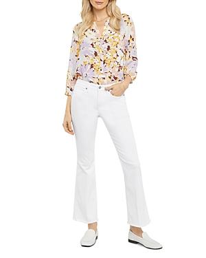 Nydj Ava Flared Ankle Jeans In Optic White