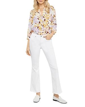 Nydj Ava Flared Ankle Jeans In Optic White