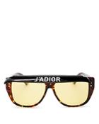 Dior Club 2 Mirrored Square Visor Sunglasses, 56mm