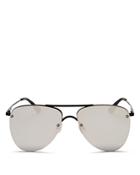 Le Specs The Prince Frameless Mirrored Aviator Sunglasses, 57mm - 100% Exclusive
