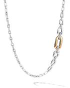 David Yurman Wellesley Link Long Necklace In Sterling Silver With 18k Yellow Gold, 36