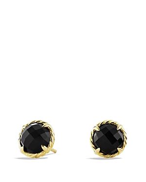 David Yurman Chatelaine Earrings With Black Onyx In 18k Gold