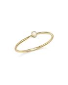 Zoe Chicco 14k Yellow Gold And Opal Bezel Thin Ring