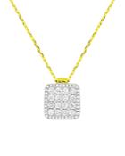 Frederic Sage 18k White & Yellow Gold Diamond Firenze Diamond Pendant Necklace, 16