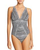 Miraclesuit Castaway Striped Odyssey One Piece Swimsuit