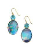 Ippolita 18k Yellow Gold Rock Candy Luce Medium Drop Earrings In Blu Notte