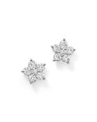 Bloomingdale's Diamond Flower Stud Earrings In 14k White Gold, 1.0 Ct. T.w. - 100% Exclusive