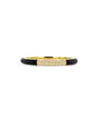 Rachel Reid 14k Yellow Gold Diamond Pave & Enamel Stacking Band