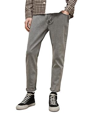 Allsaints Dean Slim Fit Cropped Jeans In Gray