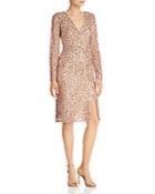 Adrianna Papell Sequined Faux-wrap Dress