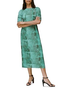 Whistles Snake Print Midi Dress