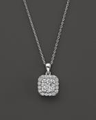 Diamond Cluster Pendant Necklace In 14k White Gold, .50 Ct. T.w. - 100% Exclusive