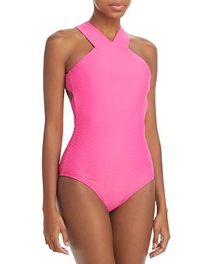 Shoshanna Tide High Neck One Piece Swimsuit