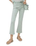 Marella Katai Cropped Flare Jeans In Pastel Green