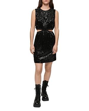 Maje Rassul Sequined Cutout Dress