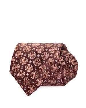 Canali Large Circle Medallion Silk Classic Tie