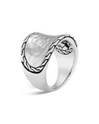 John Hardy Sterling Silver Classic Chain Small Saddle Ring