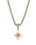 David Yurman Cable Collectibles North Star Birthstone Charm In 18k Yellow Gold With Pink Tourmaline