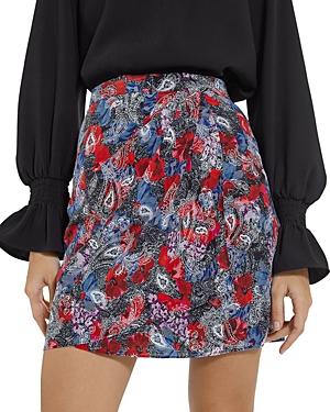 The Kooples Printed Silk Mini Skirt