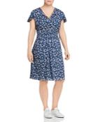 Lucky Brand Plus Floral Smocked Waist Dress