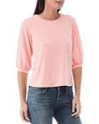 B Collection By Bobeau Audre French Terry Puff-sleeve Top
