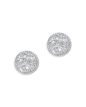 Bloomingdale's Diamond Baguette & Round Cut Scattered Stud Earrings In 14k White Gold, 0.75 Ct. T.w. - 100% Exclusive