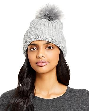 Aqua Knit Pompom Hat - 100% Exclusive
