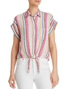 Rails Amelie Tie-front Striped Shirt