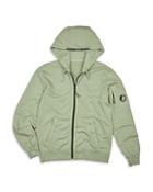 C.p. Company Light Fleece Garment Dyed Hooded Lens Sweatshirt