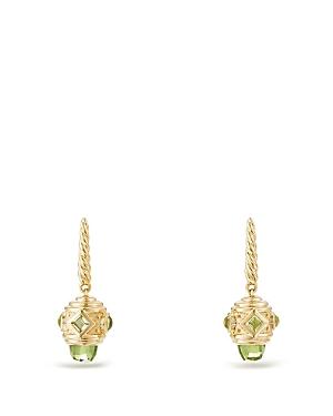 David Yurman Renaissance Drop Earrings With Peridot In 18k Gold