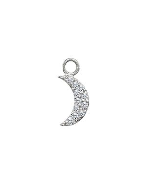 Aqua Sparkly Half Moon Charm In 18k Gold-plated Sterling Silver Or Sterling Silver - 100% Exclusive