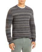 Vince Wool & Cashmere Space Dyed Stripe Slim Fit Crewneck Sweater
