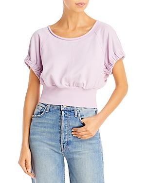 3.1 Phillip Lim Shirred Ballerina Neck Crop Top