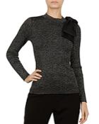 Ted Baker Lizziia Bow-detail Metallic Sweater