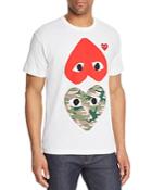 Comme Des Garcons Play Camouflage & Red Heart-to-heart Graphic Tee