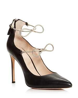 Pour La Victoire Women's Cebelle Pointed Toe Leather High-heel Pumps