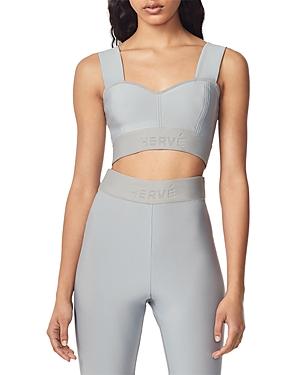 Herve By Herve Leger Logo Crop Top