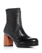 Chie Mihara Women's Quisu Leather Block-heel Platform Booties