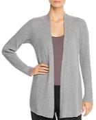 Eileen Fisher Ribbed Wool Open Cardigan Sweater