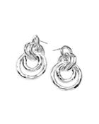 Ippolita Sterling Silver Classico Hammered Jet Set Drop Earrings