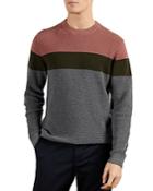 Ted Baker Lastmi Waffle Knit Color Blocked Pullover