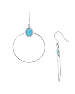 Nadri Isola Reconstituted Turquoise Loop Drop Earrings