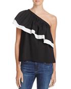 Milly One Shoulder Ruffle Top